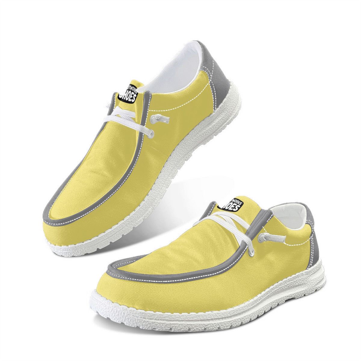 Unisex yellow Canvas Loafers