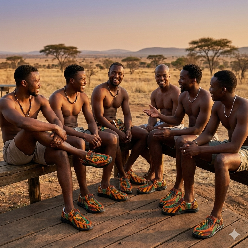 African Canvas Loafers