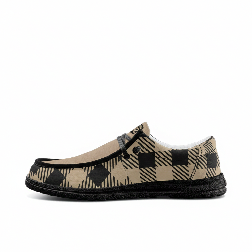 Tan Canvas Unisex Loafers