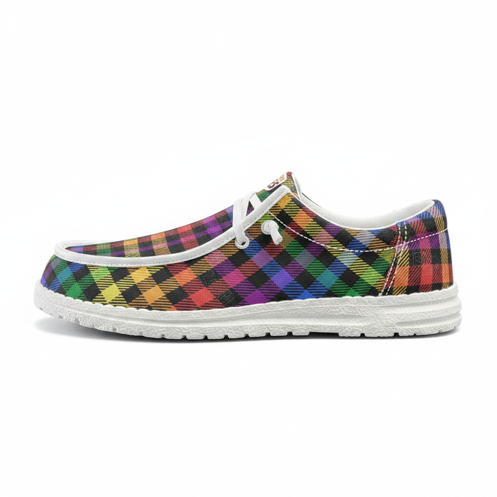 Gay Pride Rainbow Allgender Canvas Loafers