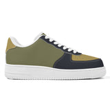 Olive Green Military Unisex Microfiber Sneakers