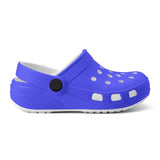 Kid's Neon Dark Blue Casual Clogs