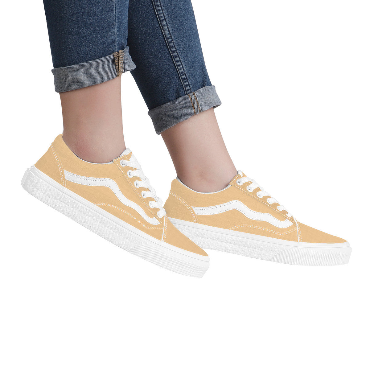 Tan Low Top Flat Sneaker