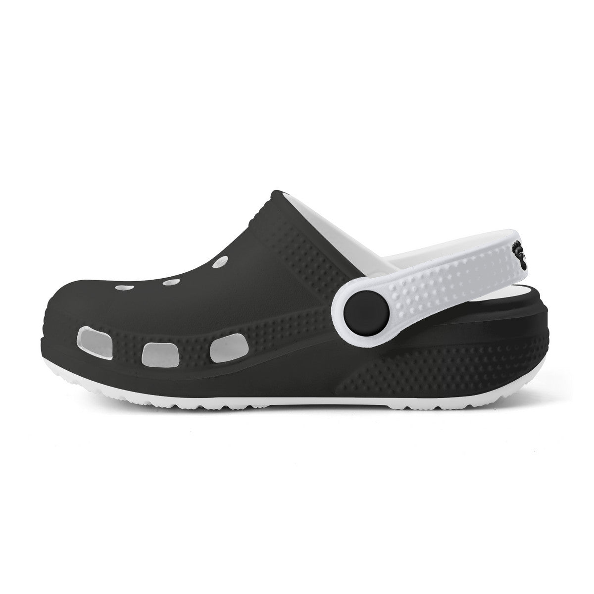 Kid's Black and White Casual Clogs