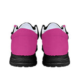 Black and Hot Pink Unisex Canvas Loafers