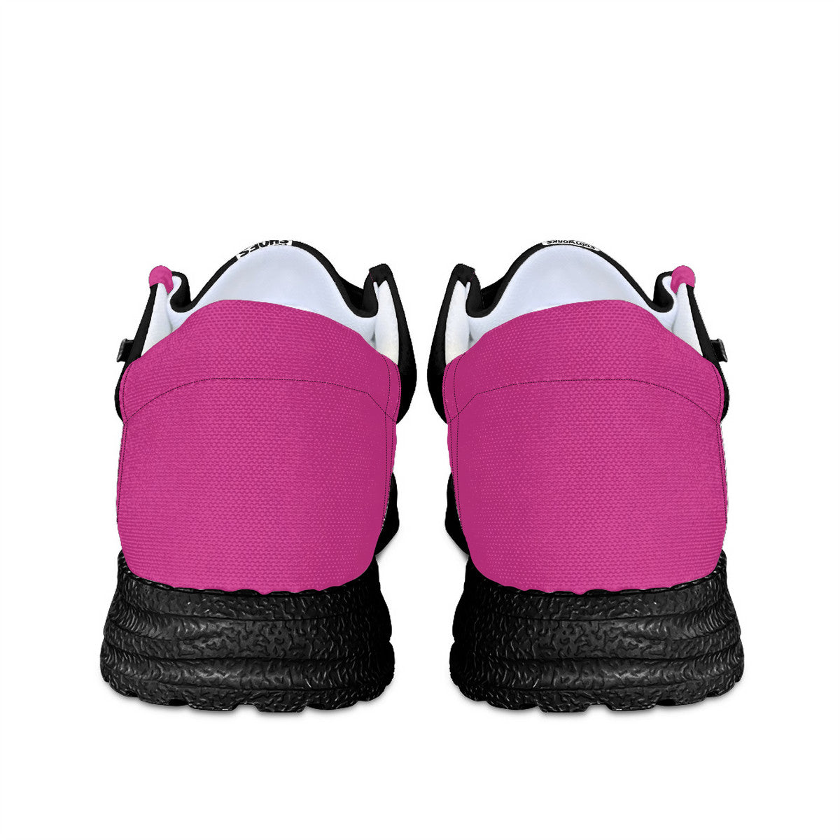 Black and Hot Pink Unisex Canvas Loafers