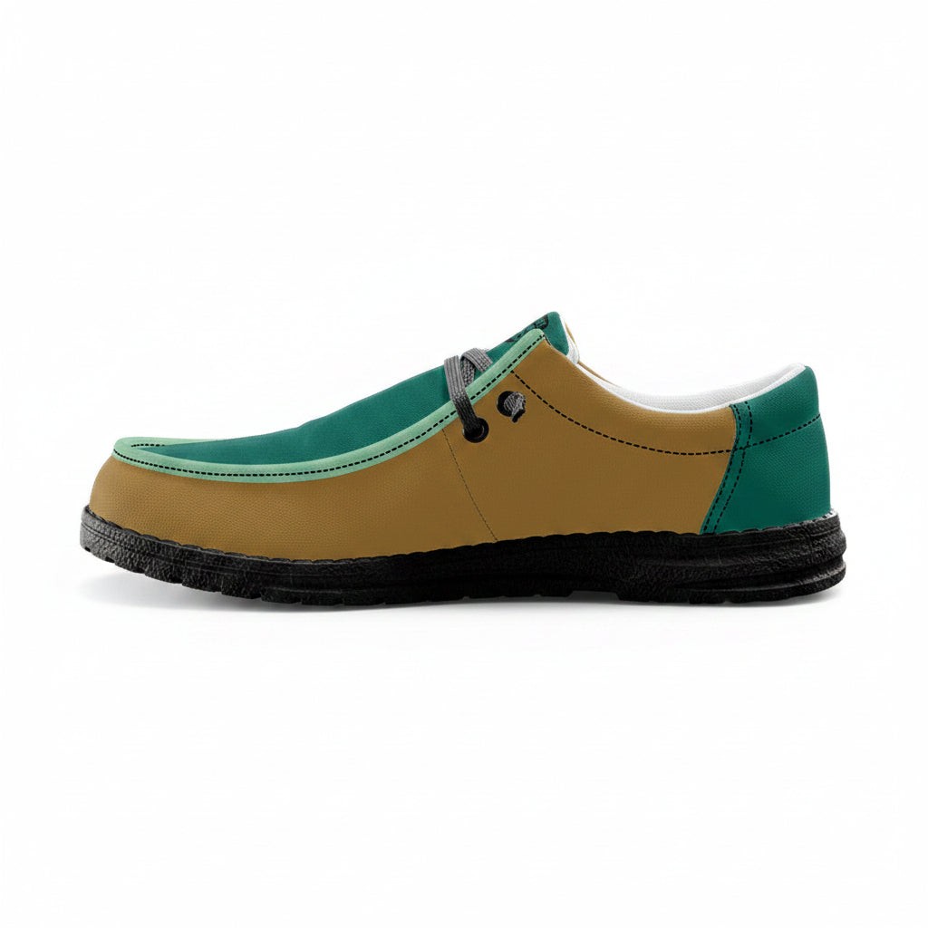 Unisex Green Liberty Canvas Loafers
