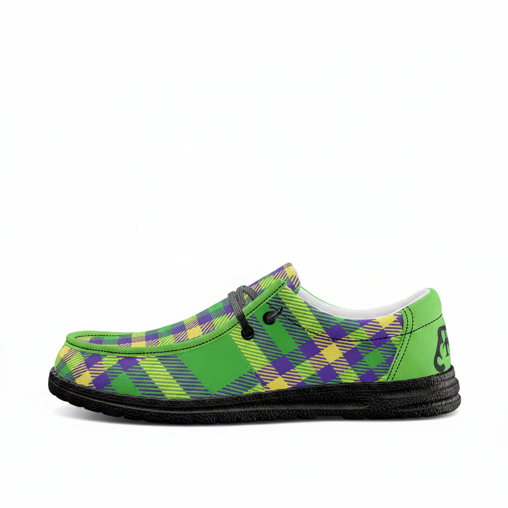 Green Explosion Unisex Canvas Loafers