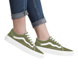Olive Green Low Top Flat Sneaker