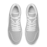 Gray Unisex New Synthetic Leather Low Top Sneakers