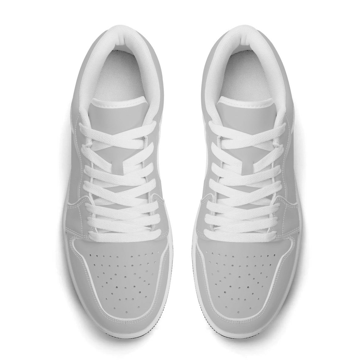 Gray Unisex New Synthetic Leather Low Top Sneakers