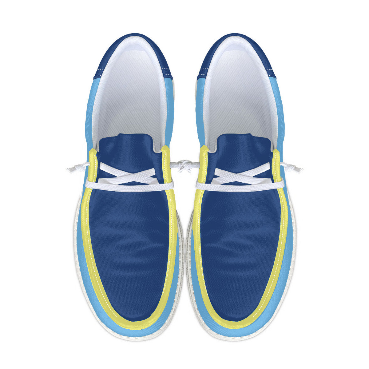 Two tone blue Canvas Loafers