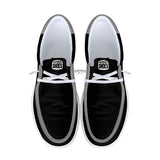 Black and gray Canvas Loafers