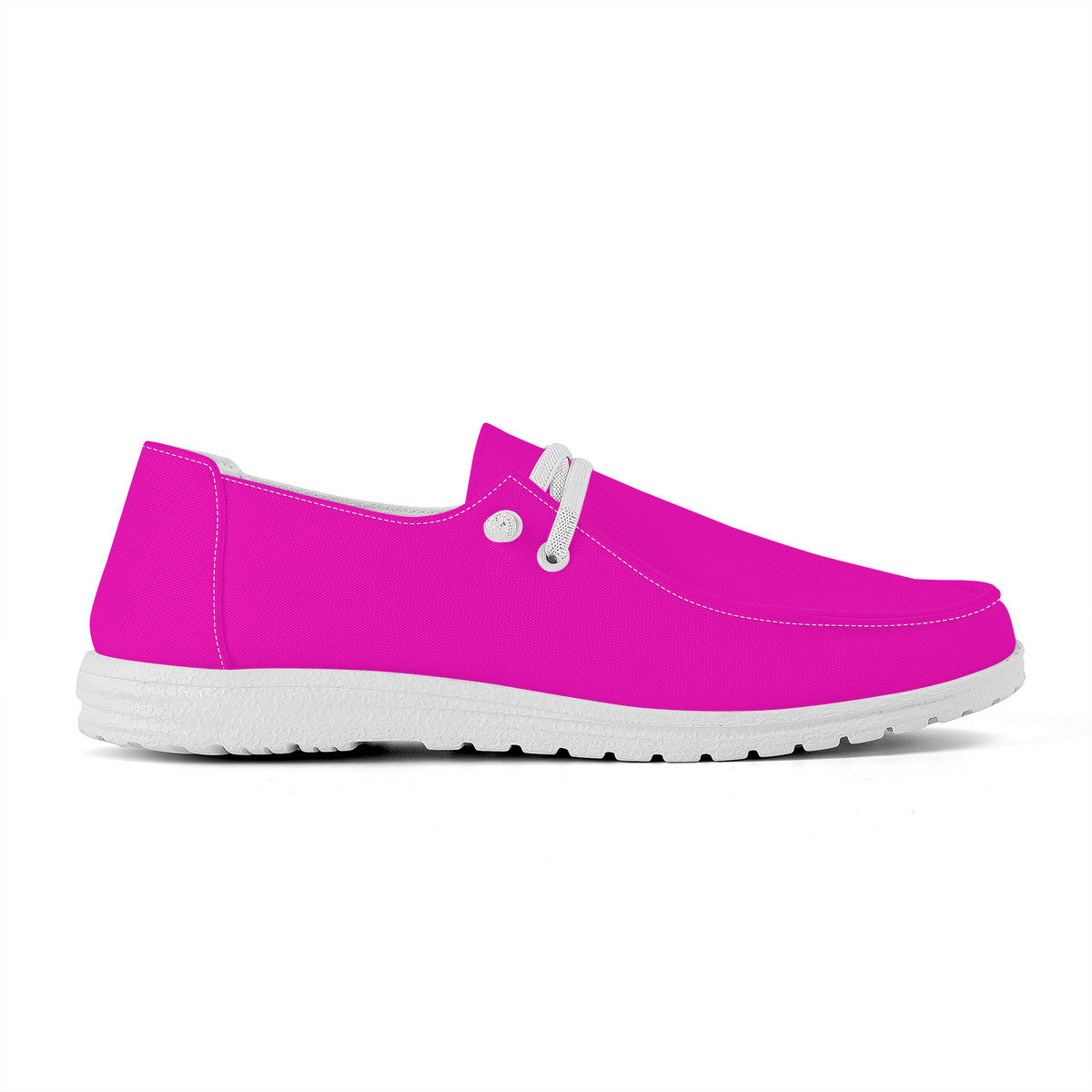 Hot Pink Canvas Loafers Slip On