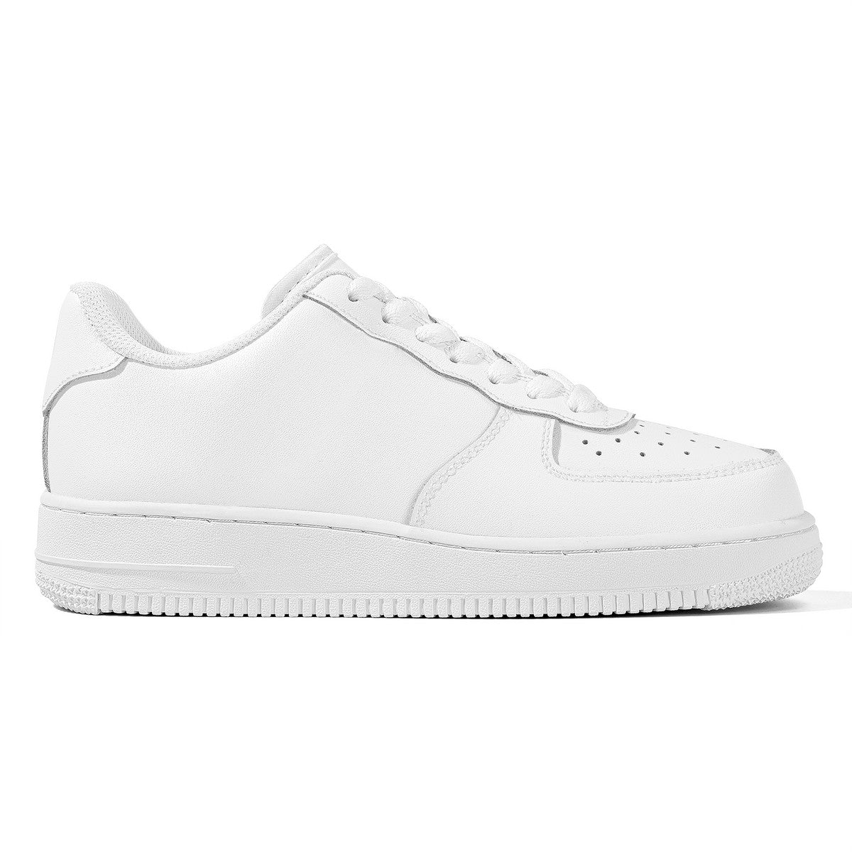 White Unisex Microfiber Sneakers