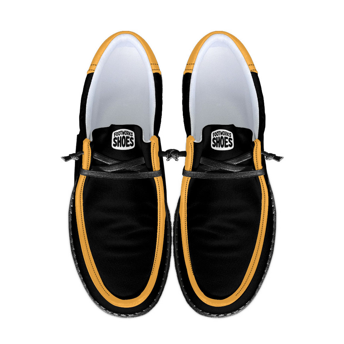 Black and Yellow Unisex Canvas Loafers