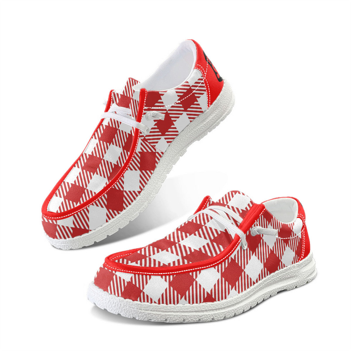 Red Unisex Canvas Loafers