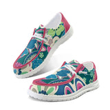 Giant Floral Pattern Unisex Canvas Loafers