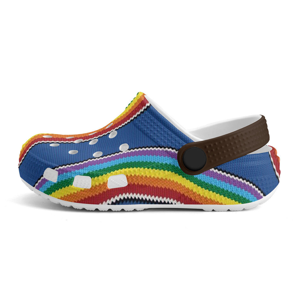 Kid's Casual Rainbow Pattern Clogs