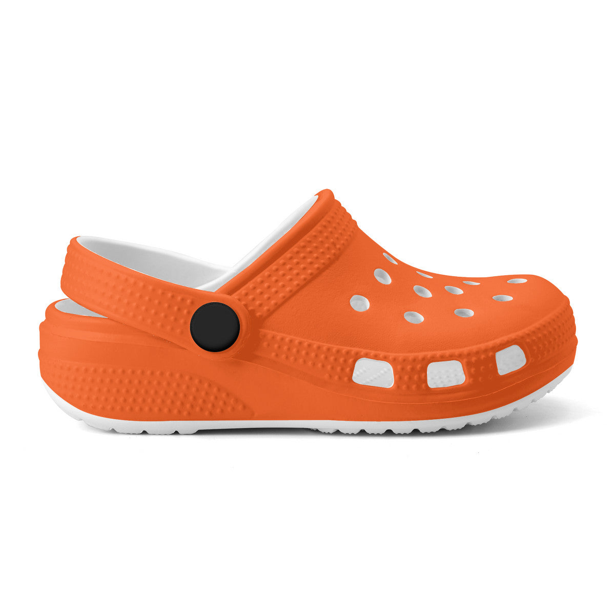 Kid's Neon Orange Casual Clogs