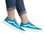 Aqua Blue Low Top Flat Sneaker