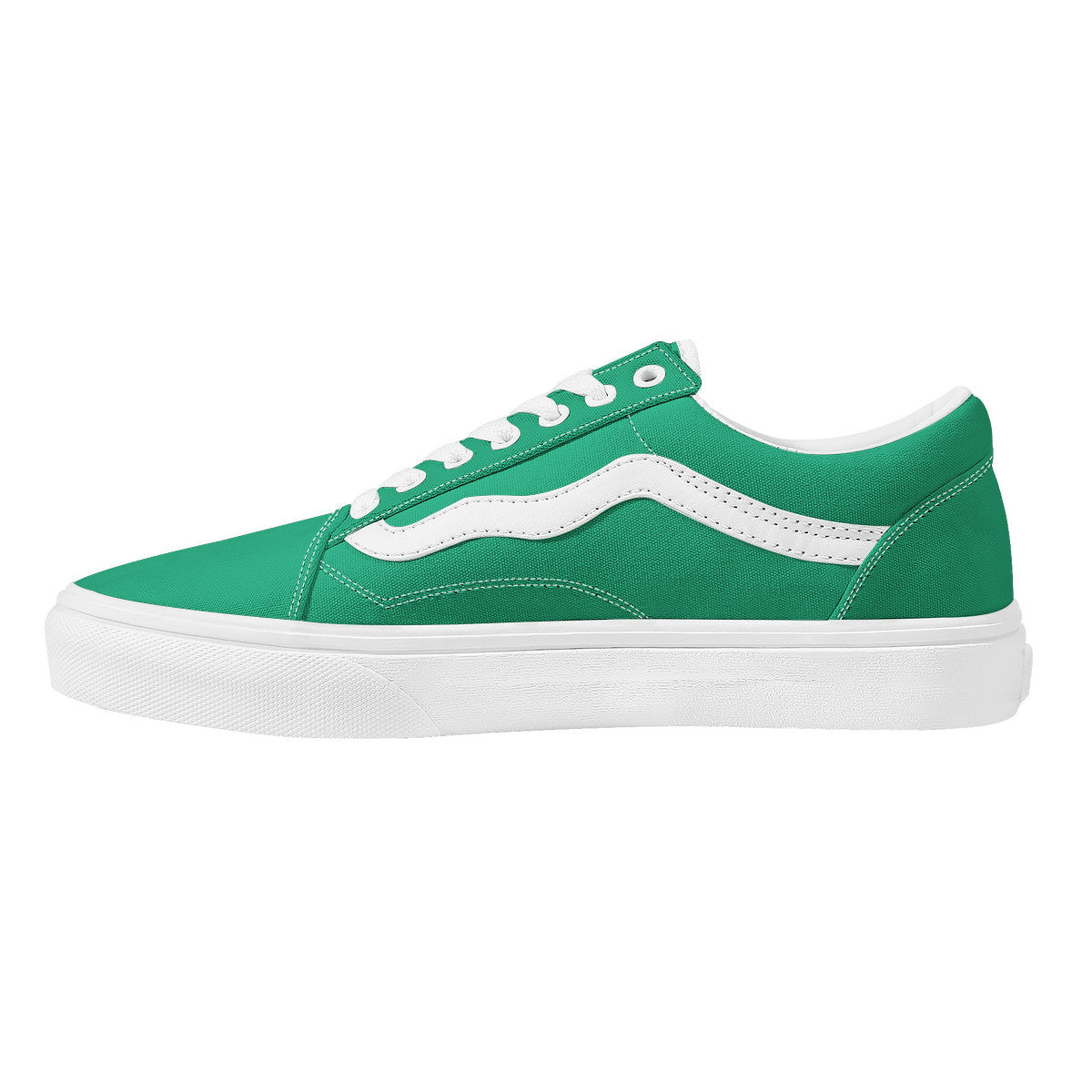 Green Low Top Flat Sneaker