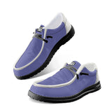 Unisex Purple Canvas Loafers