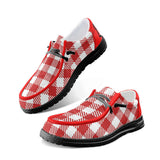 Red Unisex Canvas Loafers