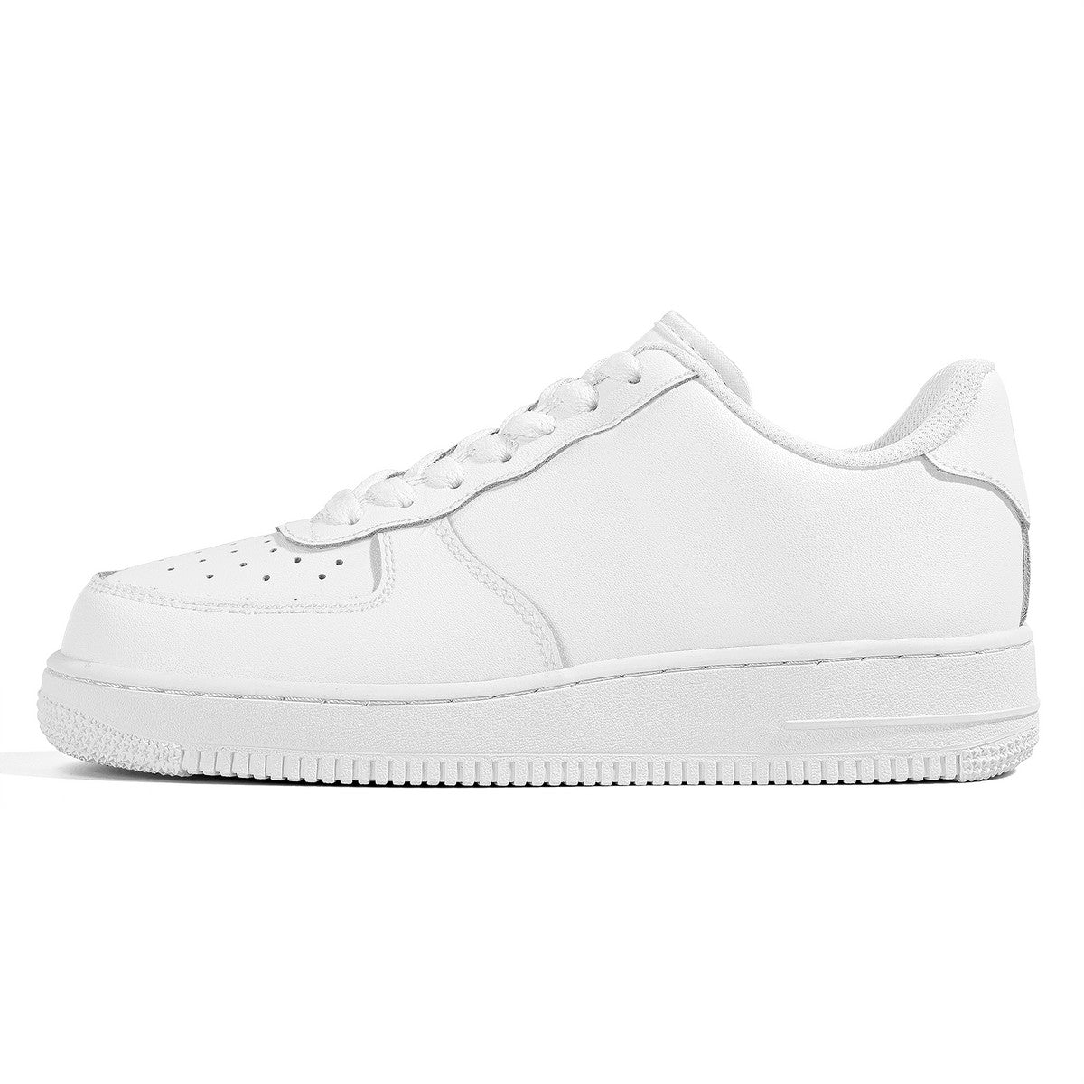 White Unisex Microfiber Sneakers