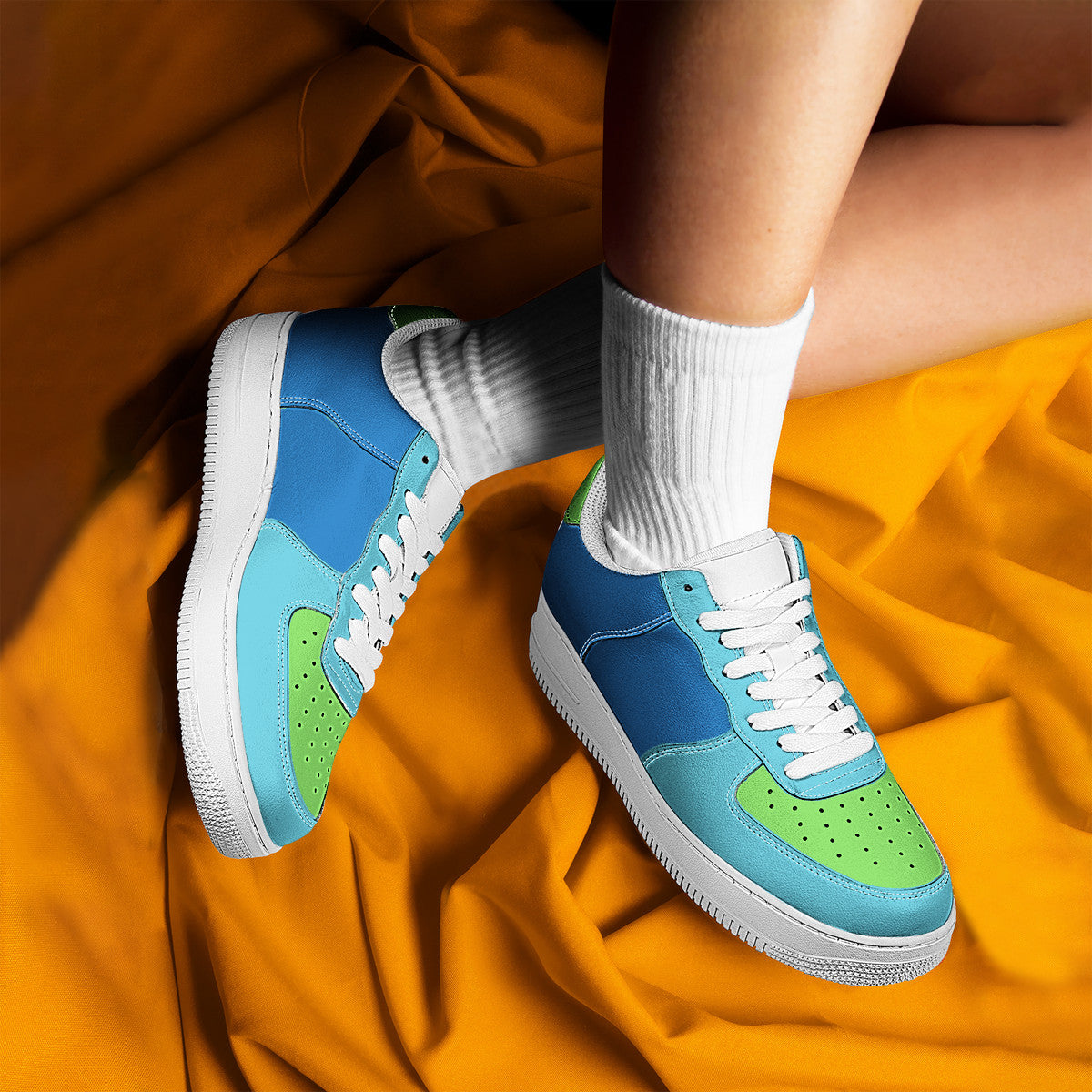 Blue Low Top Unisex Sneaker – Timeless Style by Footworks Shoes