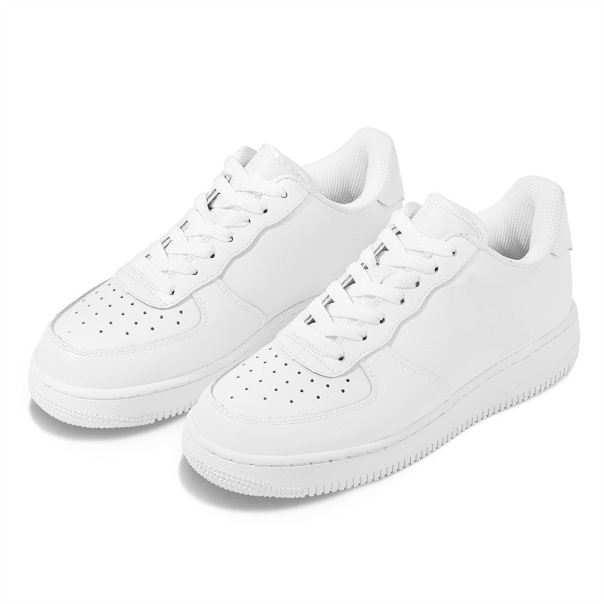 White Unisex Microfiber Sneakers