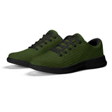 Green Corduroy Unisex Athletic Running Shoes