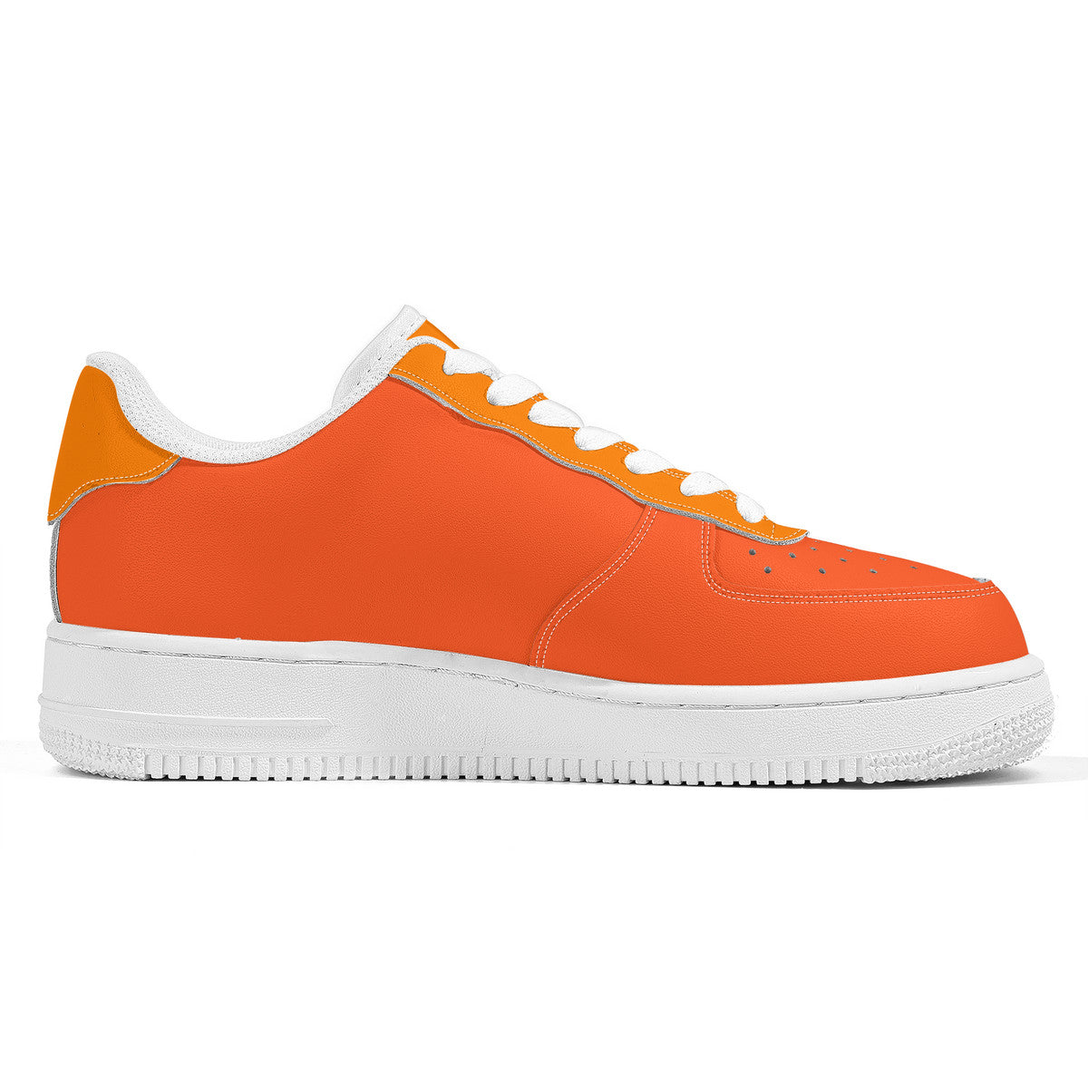 Orange Unisex Microfiber Sneakers