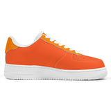 Orange Unisex Microfiber Sneakers