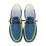 Blue and Green Canvas Loafers