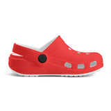 Kid's Neon Red Casual Clogs