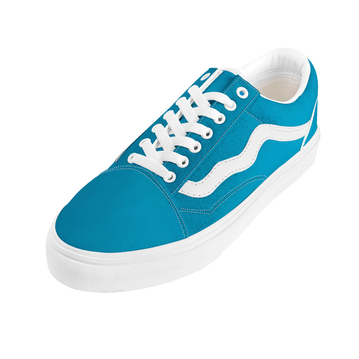 Aqua Blue Low Top Flat Sneaker