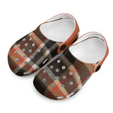 Kid's Fall Plaid Pattern Casual Clogs