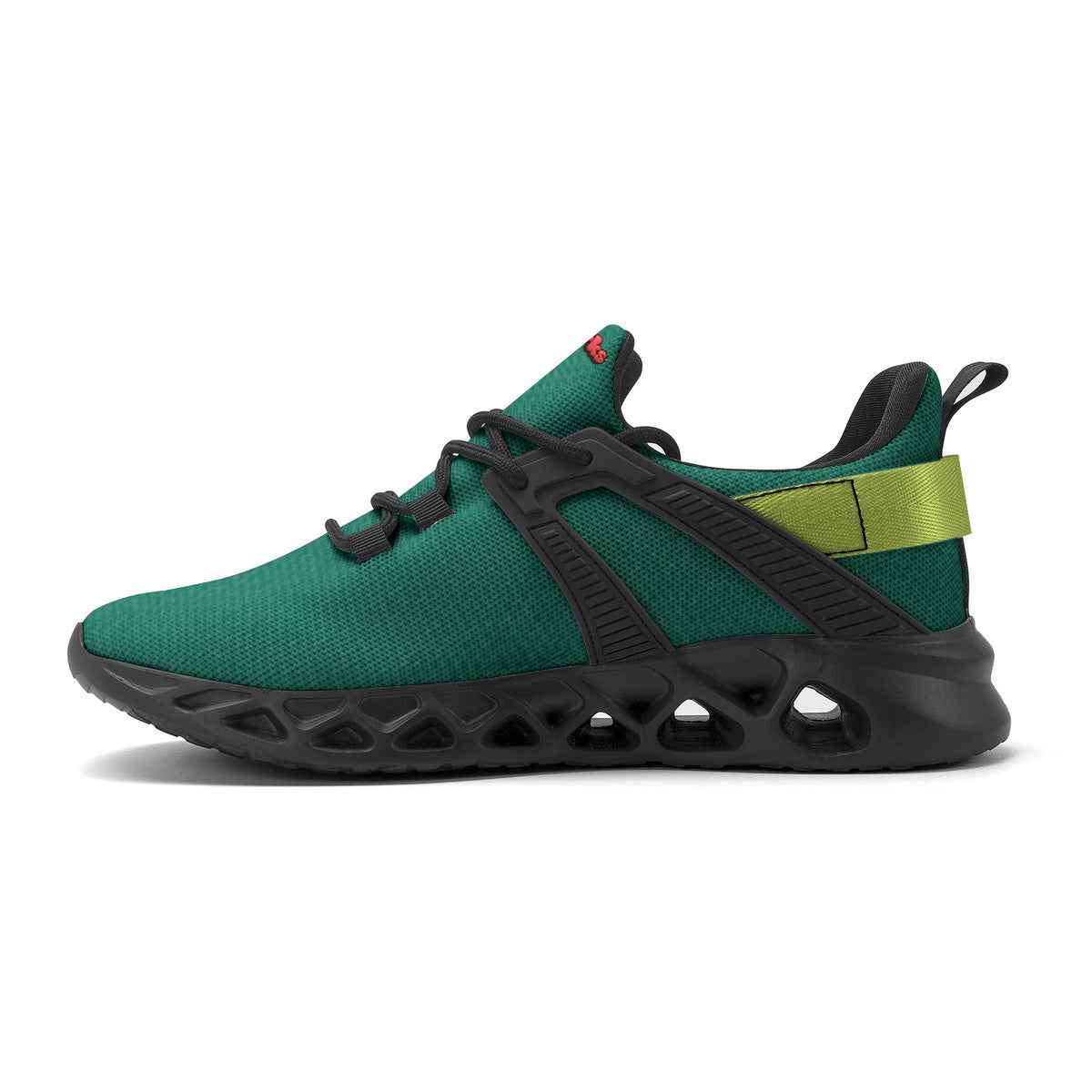 Unisex Neon Green Elastic Sport Sneakers