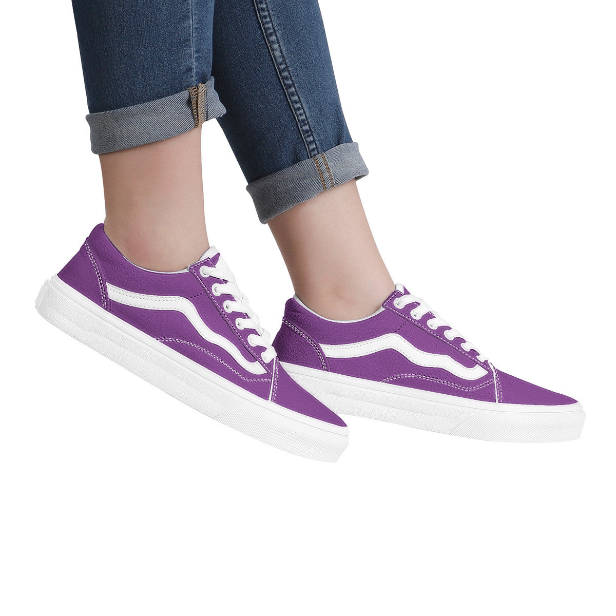 Purple Low Top Flat Sneaker
