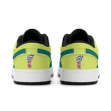 Unisex New Neon Green Synthetic Leather Low Top Sneakers