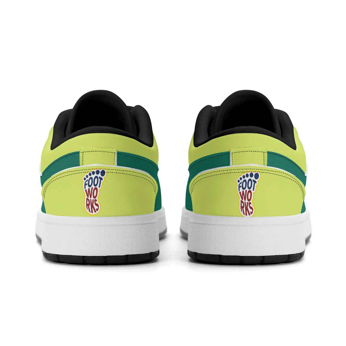 Unisex New Neon Green Synthetic Leather Low Top Sneakers