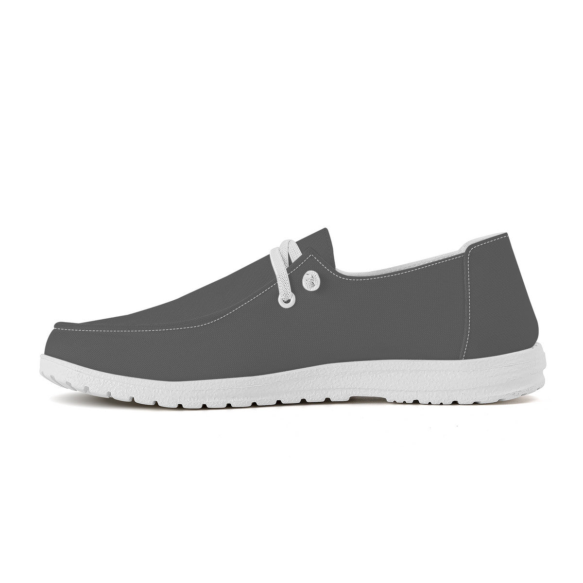 Puter Gray Canvas Loafers Slip On