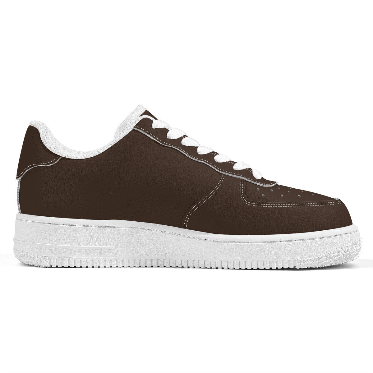 Brown Unisex Microfiber Sneakers