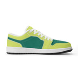 Unisex New Neon Green Synthetic Leather Low Top Sneakers
