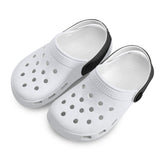 Kid's White and Black Casual Clogs