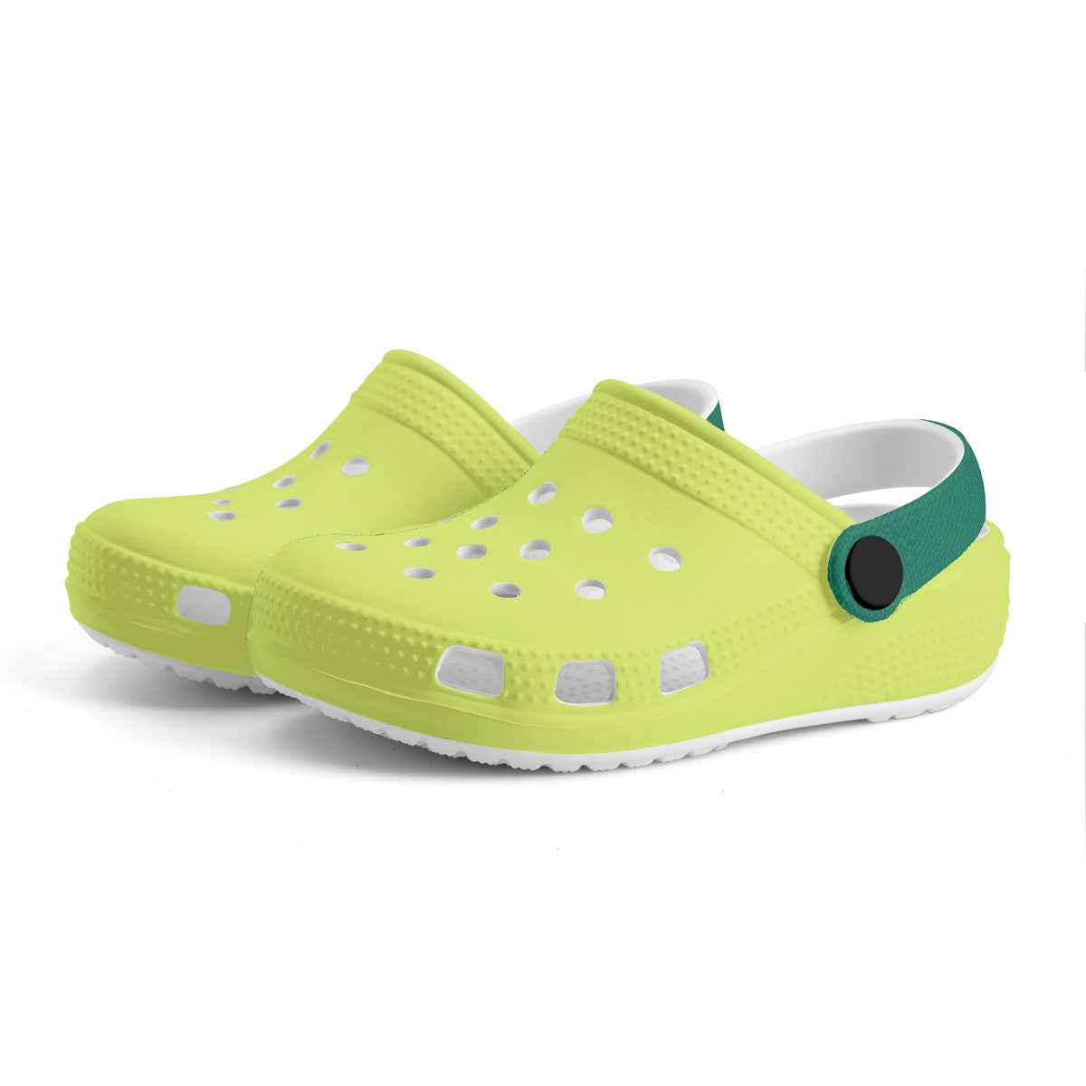 Kid's  Neon Green Casual Clogs