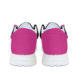 Black and Hot Pink Unisex Canvas Loafers