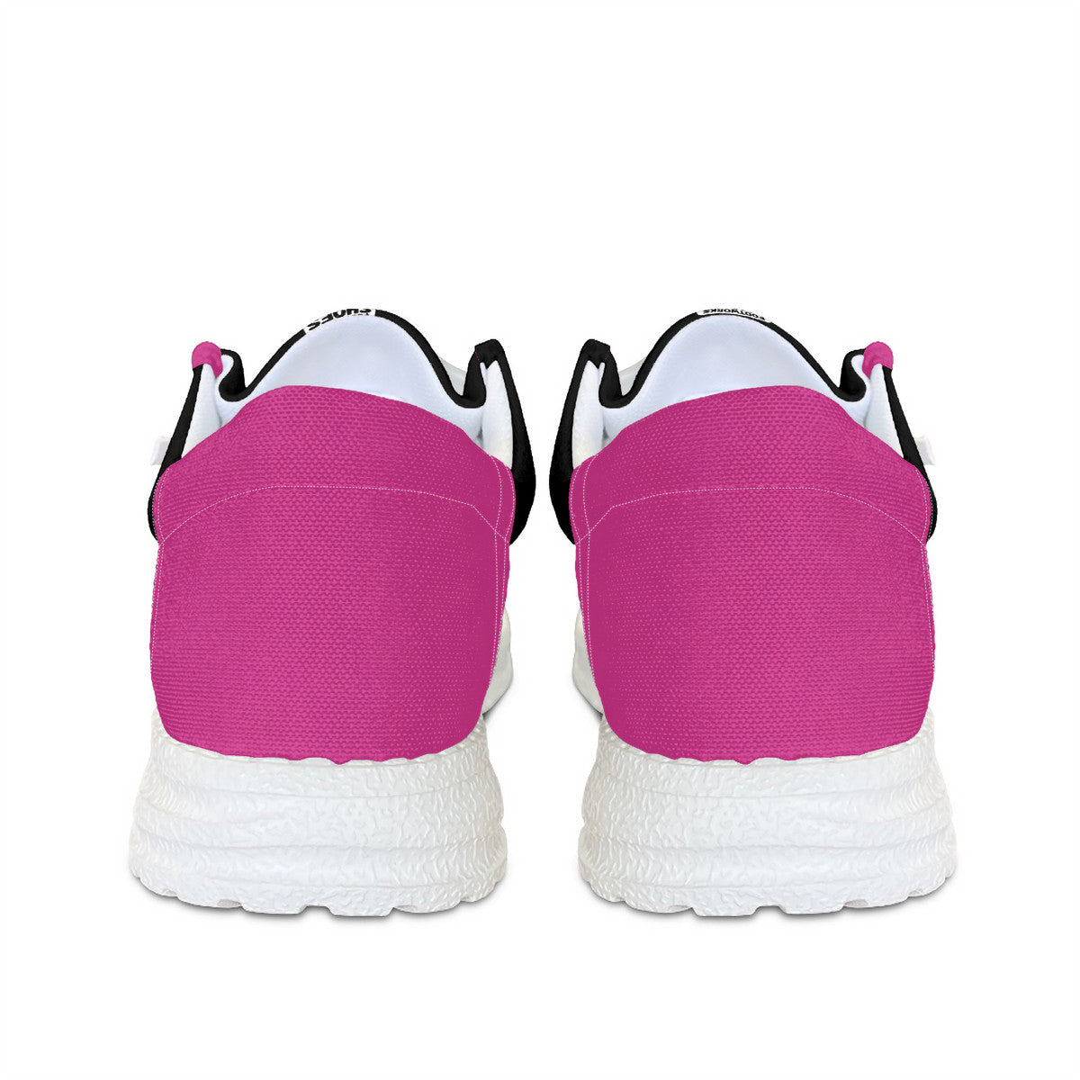 Black and Hot Pink Unisex Canvas Loafers