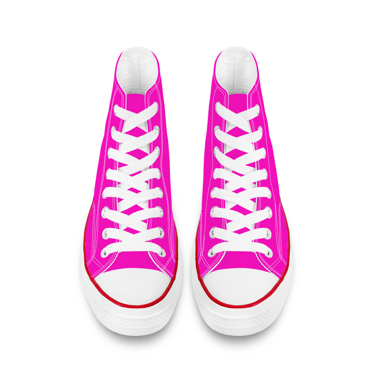 Hot Pink High Top Canvas Shoes
